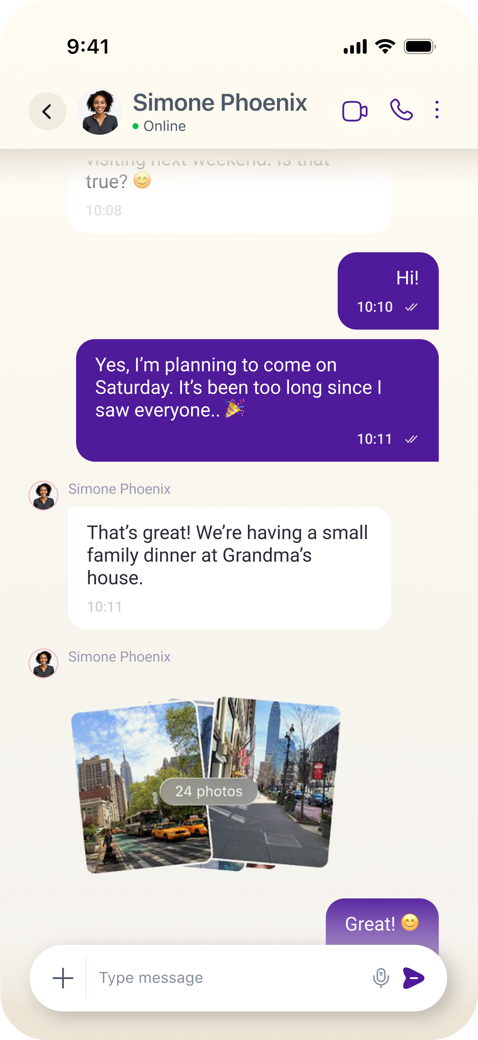 Family chat in Hiliree