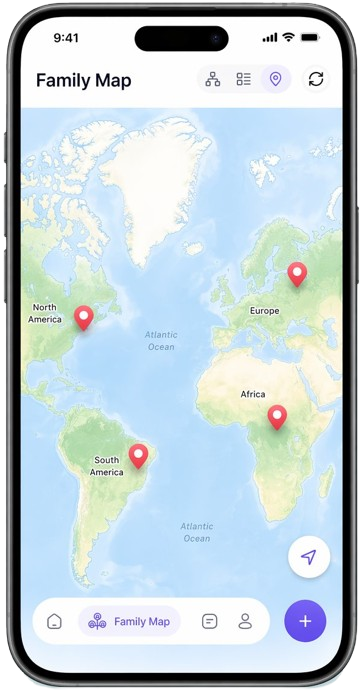 Family map in Hiliree
